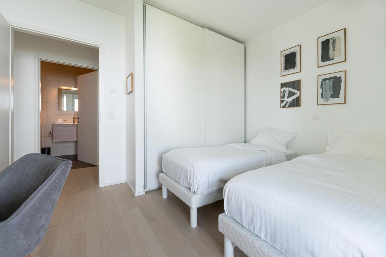 Les Terrasses De Lavaux 1 - Appartement De Luxe Avec Vue Panoramique Et Piscine Puidoux Exterior foto